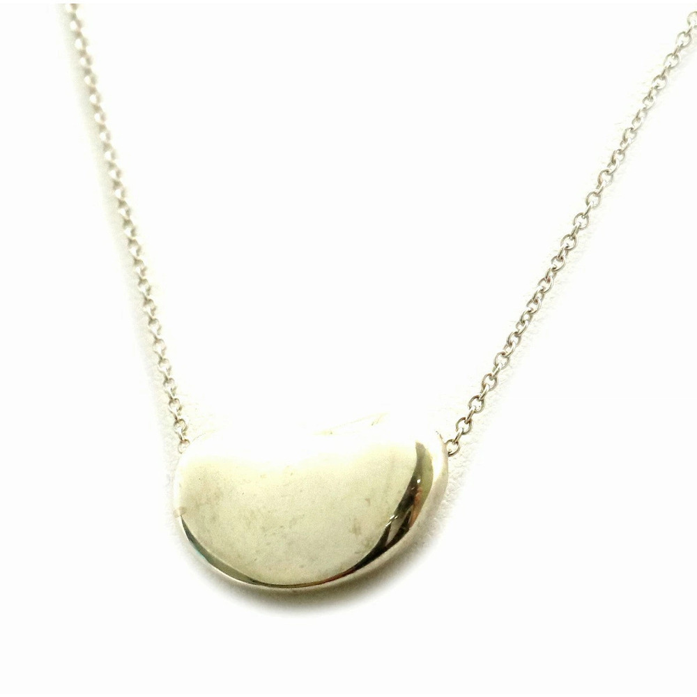 TIFFANYCo Tiffany Elsa Peretti Bean Pendant Necklace Silver
